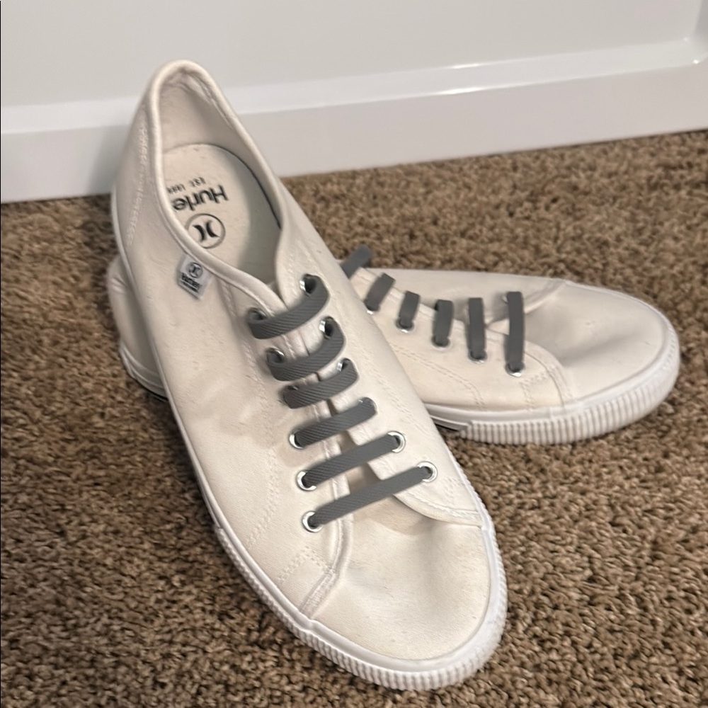 Hurley White Canvas Sneakers